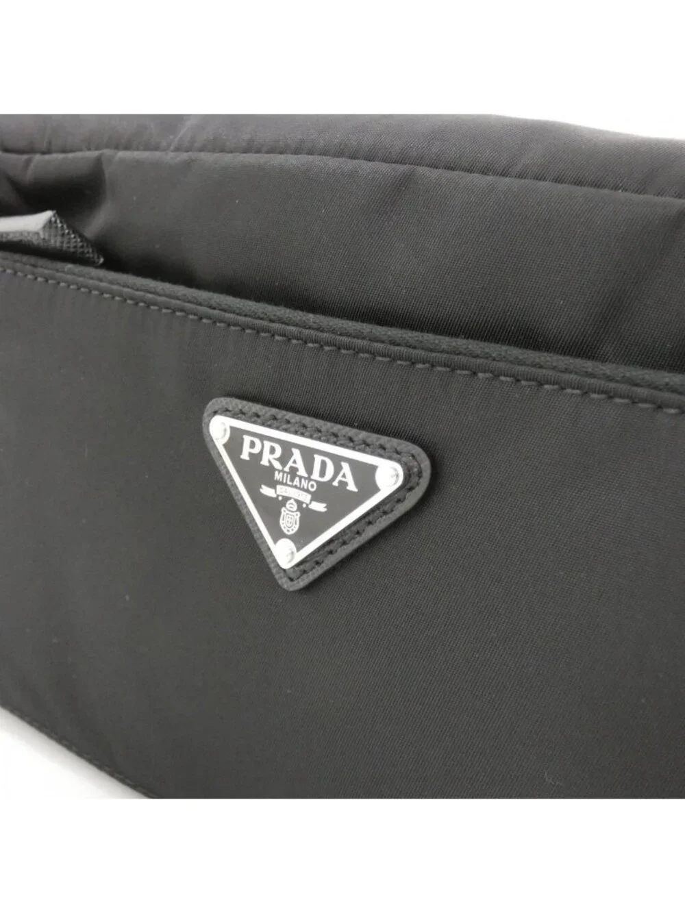 Prada Second Bag Vanity Bag Silver